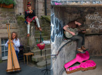 Street musicians, Edinburgh © 2018 Keith Trumbo