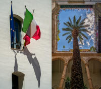 Flags, Cefalu - Palm Tree, Palermo © 2018 Keith Trumbo