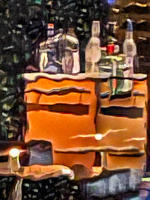 Bar on reflection, The Modern restaurant @ MOMA, NYC © 2023 Keith Trumbo