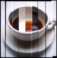 Coffee cup, 9 unique exposures on one Hasselblad 6x6  Film frame created in camera © 2017 Keith Trumbo