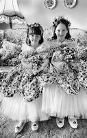 Young bridesmaids, Devon, England  © 2017 Keith Trumbo