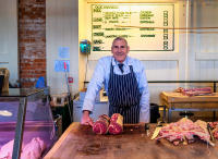 Rick, butcher, GoodsShed, Canterbury West © 2021 Keith Trumbo