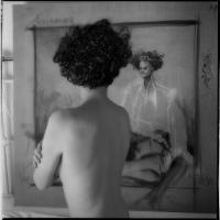 Nude with self portrait, NYC  © 2017 Keith Trumbo