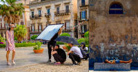 Fashion shoot, Palermo - Sunbather, Cefalu © 2023 Keith Trumbo