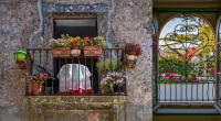 Terrace, Erice - Villa Fiorita Hotel, Taormina  © 2018 Keith Trumbo