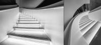 Marble staircase, Milos wine bar, NYC © 2024 Keith Trumbo