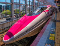 Shinkansen train, Tokyo © 2024 Keith Trumbo