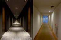 Hotel hallway, Tokyo - Hotel hallway, Naoshima © 2024 Keith Trumbo