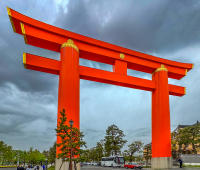 Torii Gate of Heian-jingu Shrine, Kyoto © 2024 Keith Trumbo