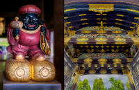 Daikokuten, God of wealth, fortune, the household, agriculture, fertility, sexuality, war, Kiyomizu-dera Buddhist temple, Kyoto - Gate, Ninomaru Palace, Kyoto © 2024 Keith Trumbo