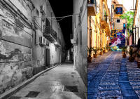 Via S. Rocco, Marsala - Street painting, Noto  © 2018 Keith Trumbo