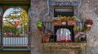 Villa Fiorita Hotel, Taormina -  Terrace, Erice  © 2018 Keith Trumbo