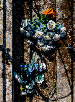 A memory, flowers, a grave, Porto © 2023 Keith Trumbo