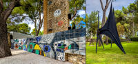 Miro "Labyrinth" - "Les Renforts" Alexander Calder, Foundation Maeght, Saint Paul de Vence, France © 2024 Keith Trumbo