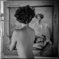 Nude with self portrait, NYC  © 2017 Keith Trumbo