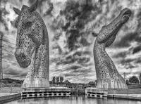 100ft tall Kelpies, artist Andy Scott, Grangemouth, Scotland © 2018 Keith Trumbo 
