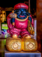 Daikokuten, God of wealth, fortune, the household, agriculture, fertility, sexuality, war, Kiyomizu-dera Buddhist temple, Kyoto © 2024 Keith Trumbo