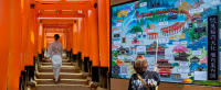 Torii gates, Kyoto - Fushimi Inari Taisha Shrine guide map, Kyoto © 2024 Keith Trumbo