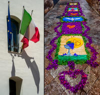 Flags, Cefalu - Flower Festival, Taormina © 2018 Keith Trumbo