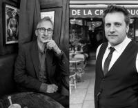 Patron and Waiter, Bar De La Croix Rouge, Paris © 2026 Keith Trumbo