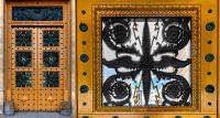 Bronze sculpted door, Louvre Museum, Paris © 2026 Keith Trumbo